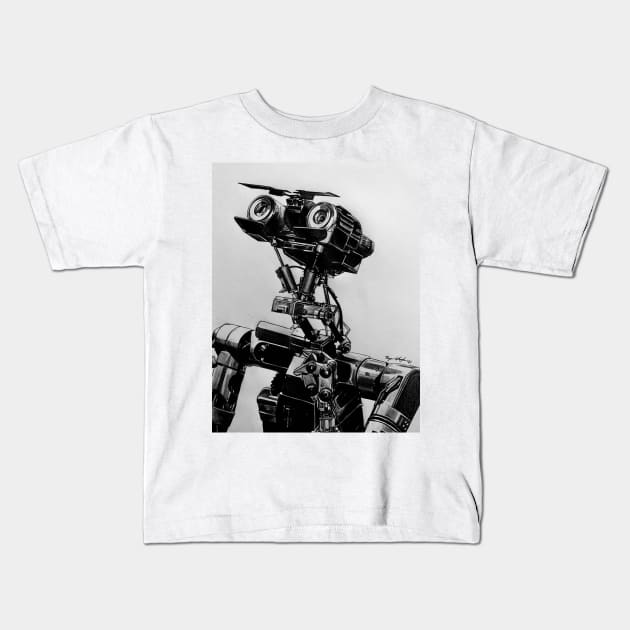 Johnny 5 Short Circuit 1988 Kids T-Shirt by BryanWhipple